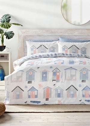 White Beach Huts Duvet Set