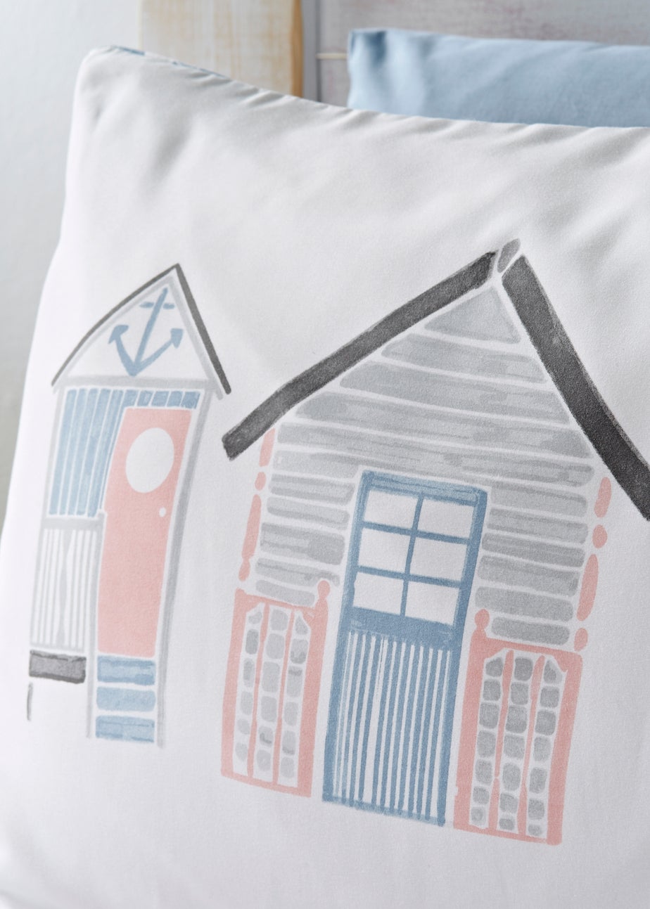 White Beach Huts Duvet Set