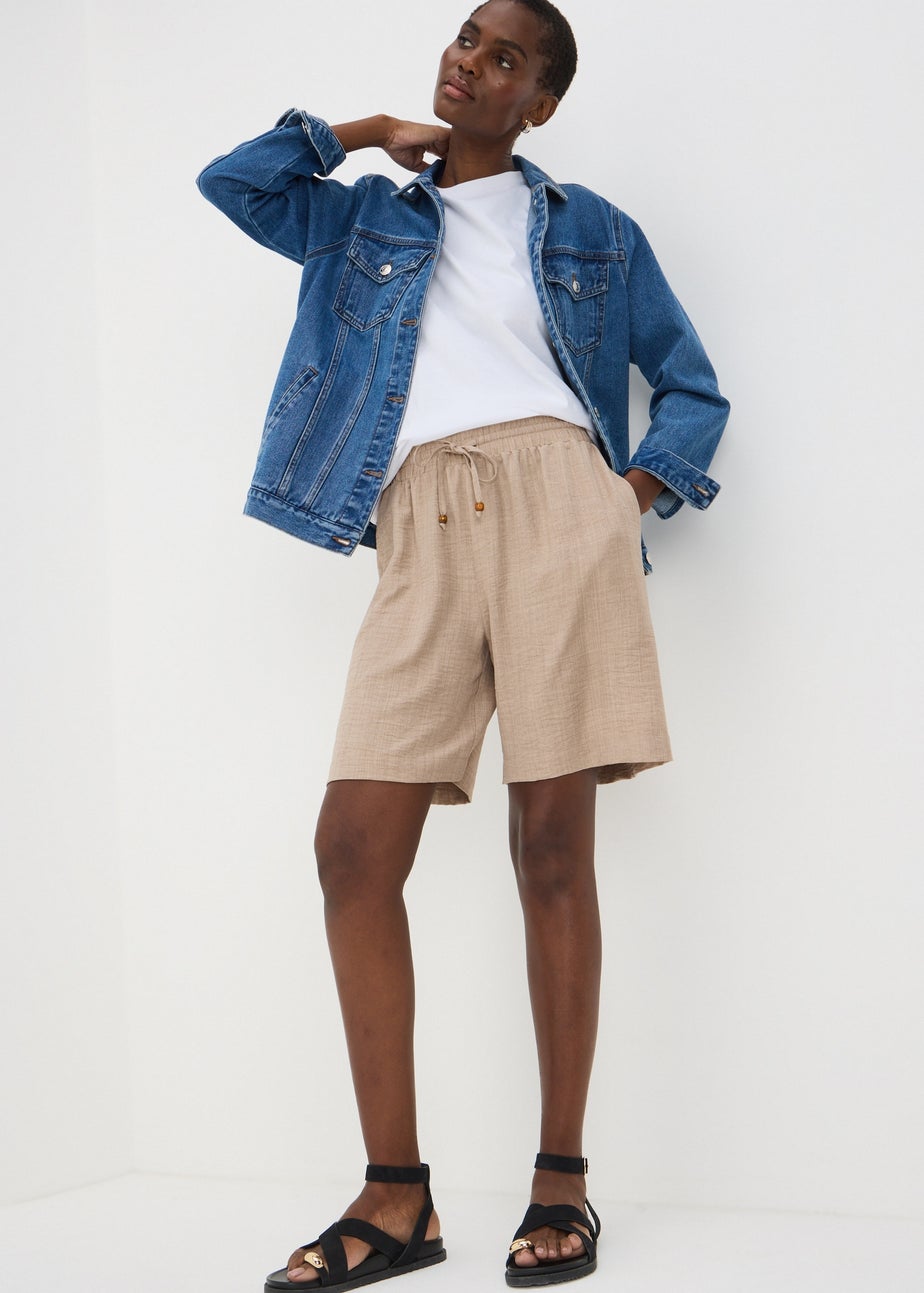 Stone Knee Length Shorts
