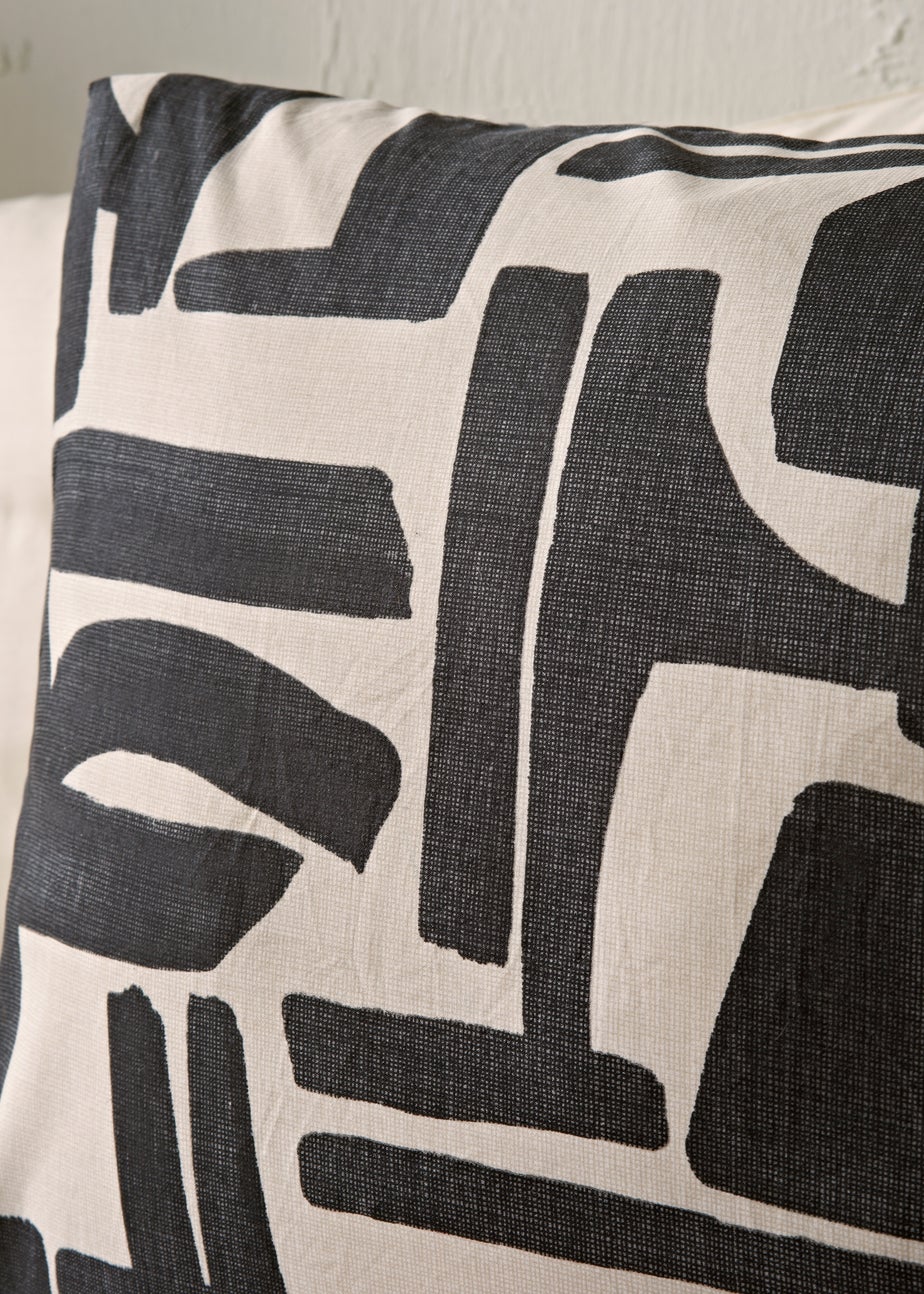 Black Mono Abstract Duvet Set