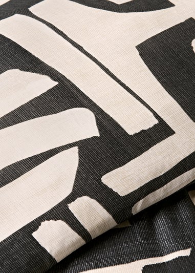Black Mono Abstract Duvet Set