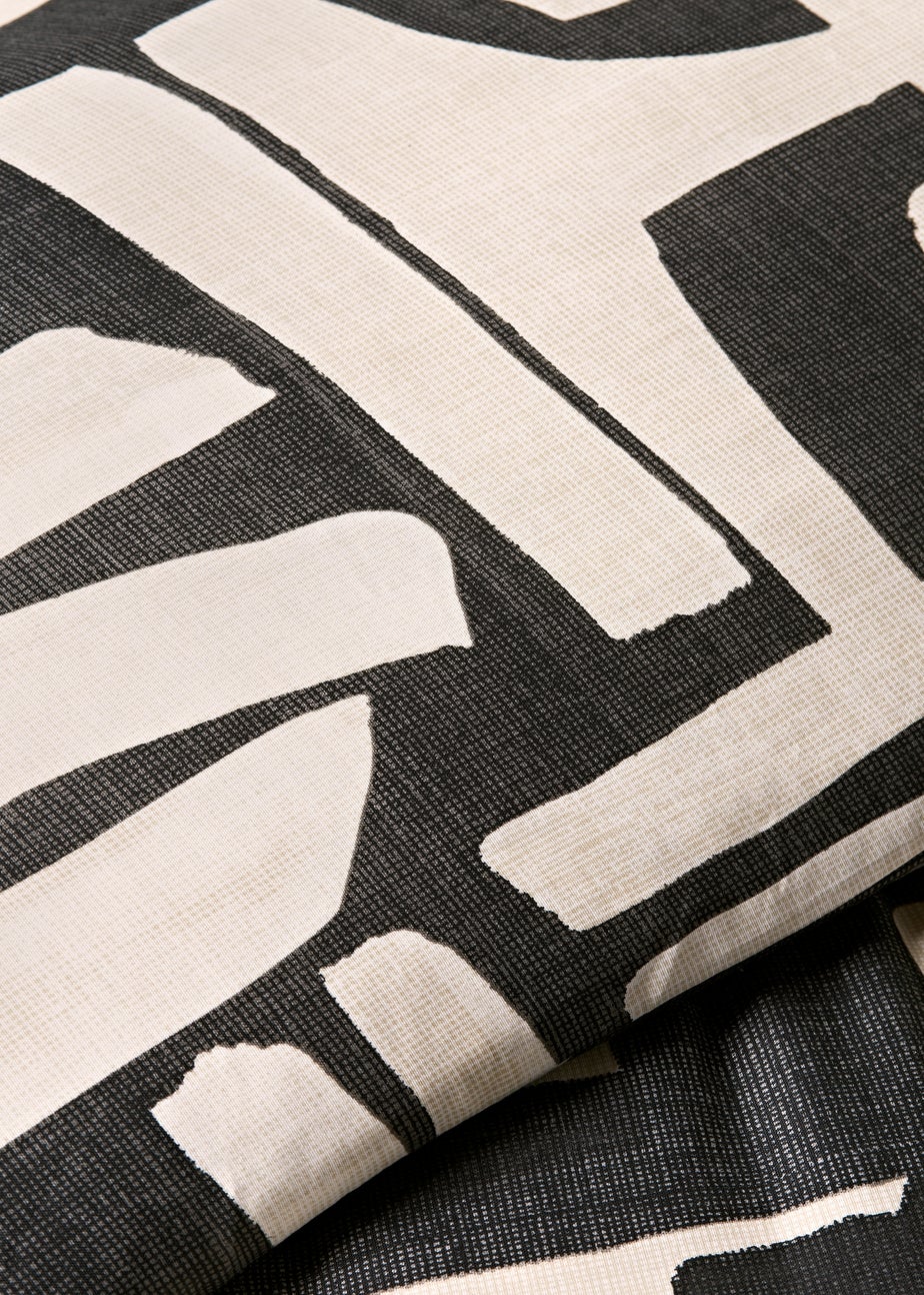 Black Mono Abstract Duvet Set