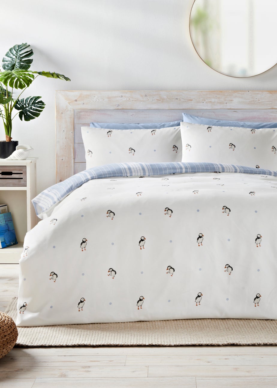 Cream Puffin Duvet Set