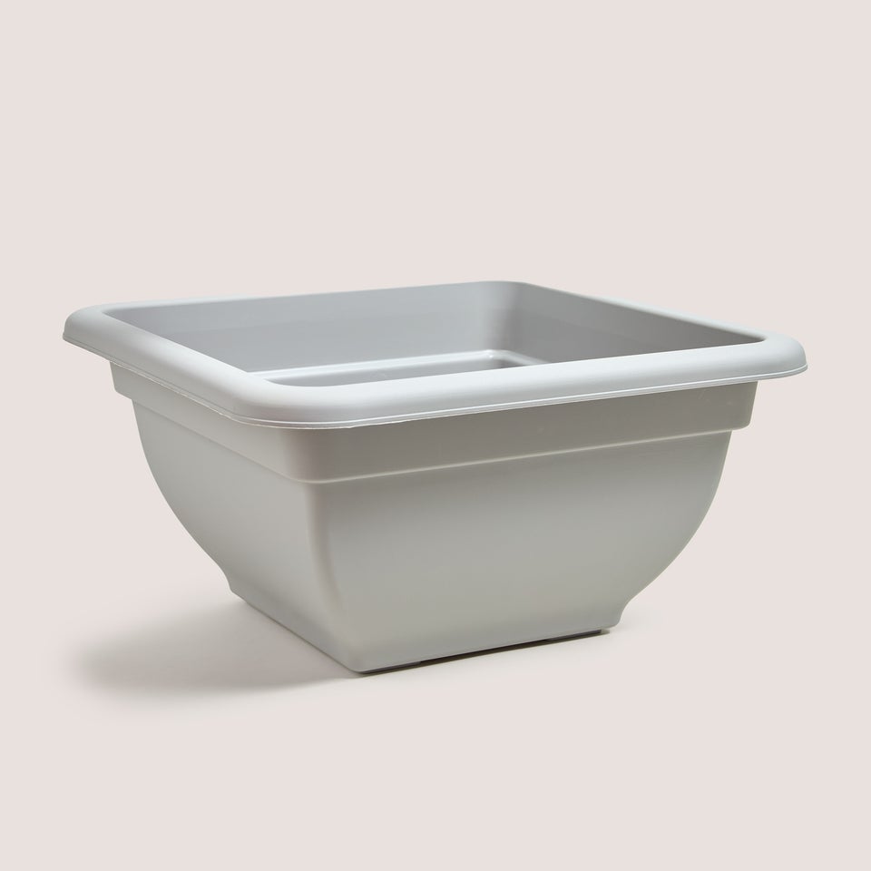 Grey Square Small Planter