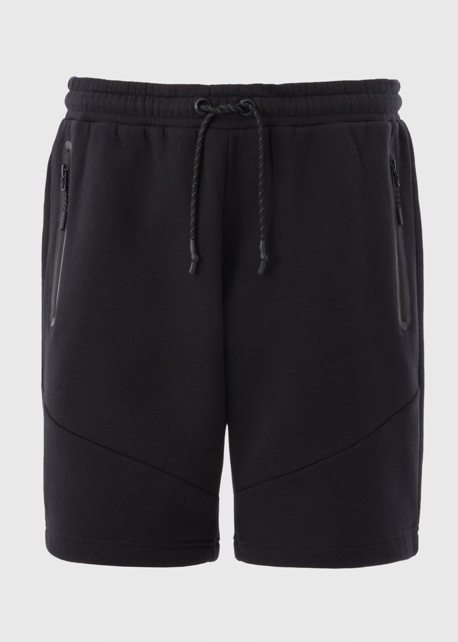 Souluxe Black Panel Jogger Shorts