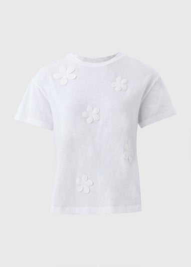 White Lace Flower T-Shirt