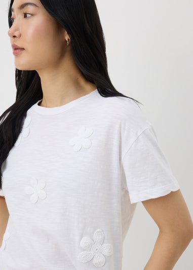 White Lace Flower T-Shirt
