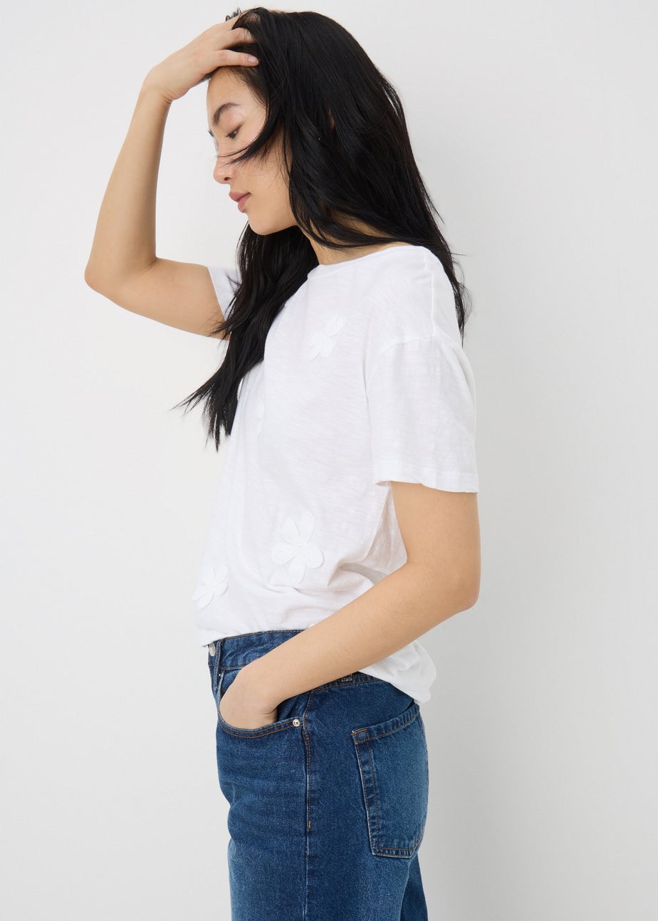 White Lace Flower T-Shirt