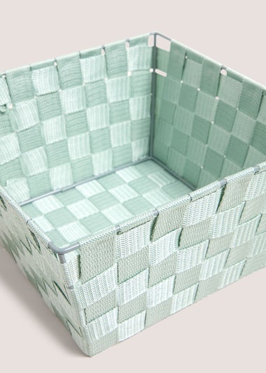 Green Fabric Woven Basket