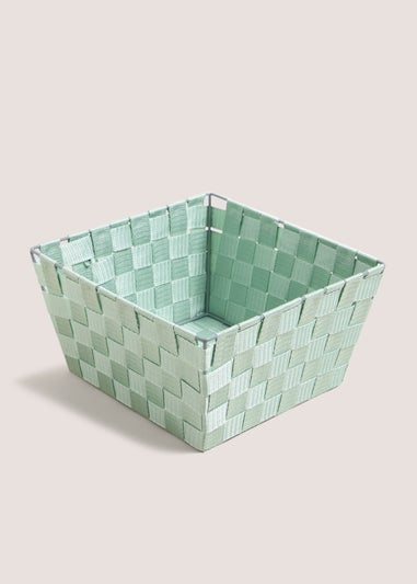 Green Fabric Woven Basket