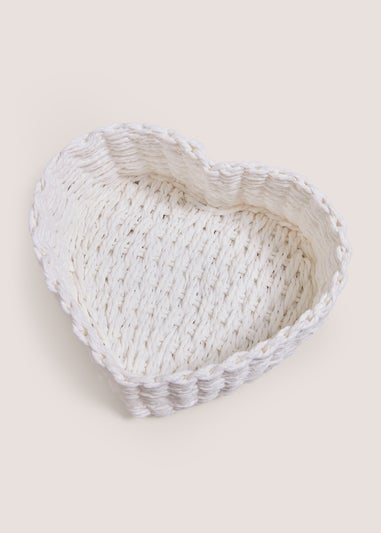 White Heart Basket