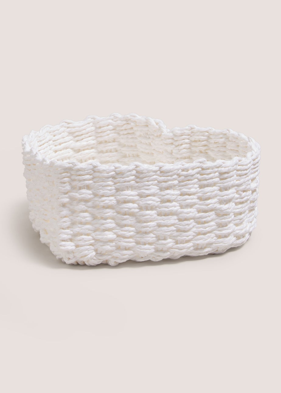 White Heart Basket