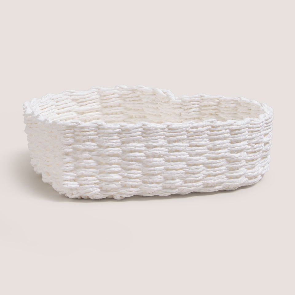 White Heart Basket