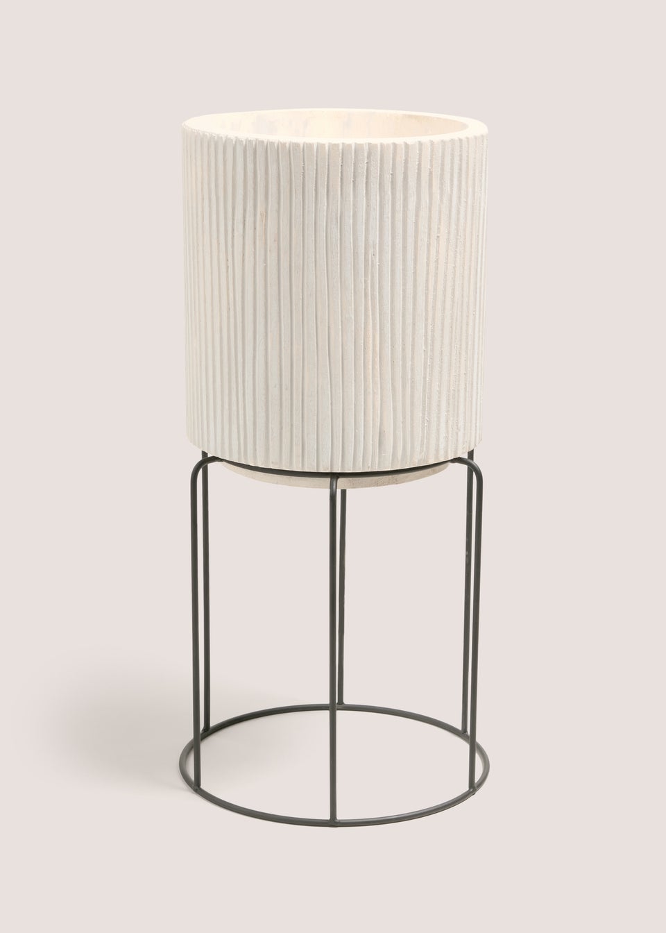 Wood Metal Stand Planter