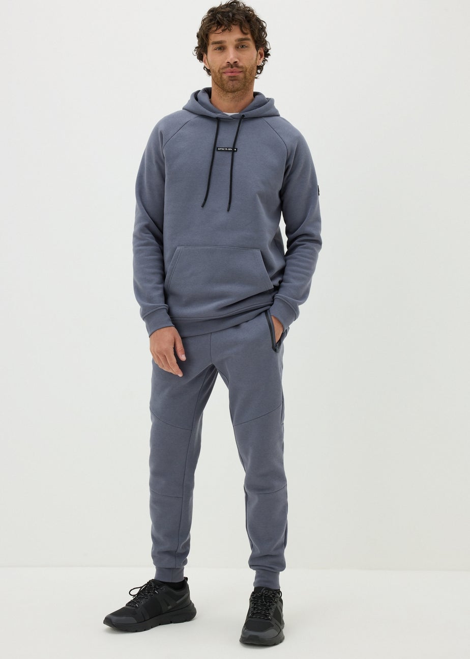 Blue Panel Jogging Bottoms