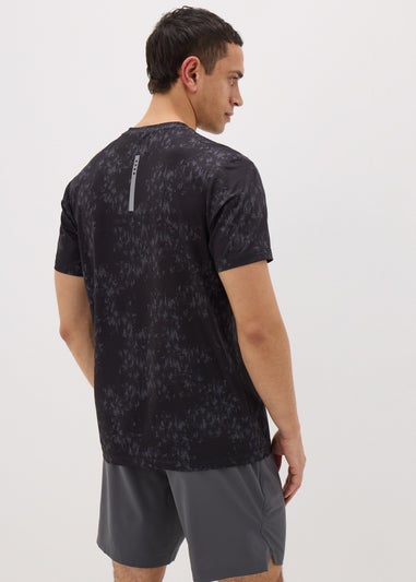 Souluxe Black Printed T-Shirt
