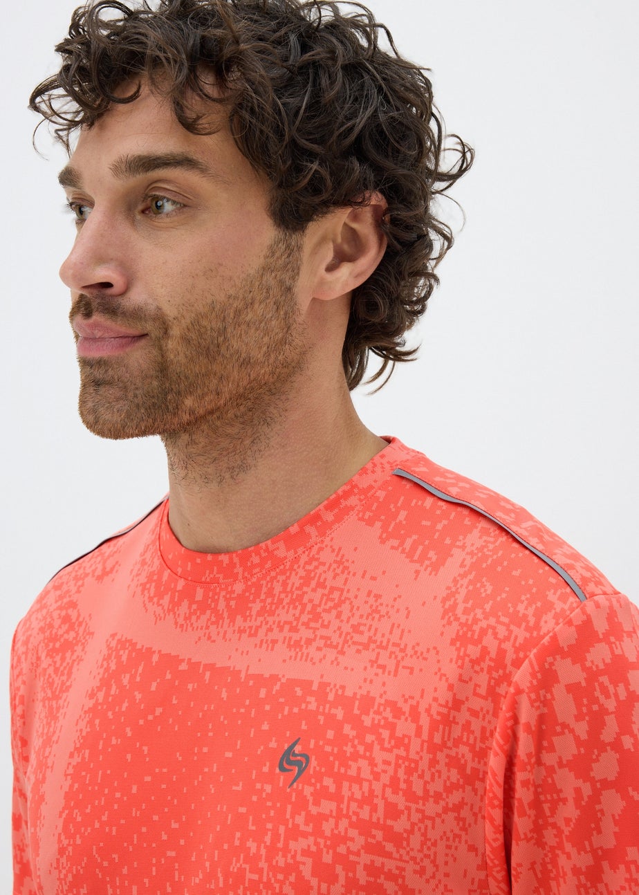 Souluxe Coral Pixel Jacquard T-Shirt