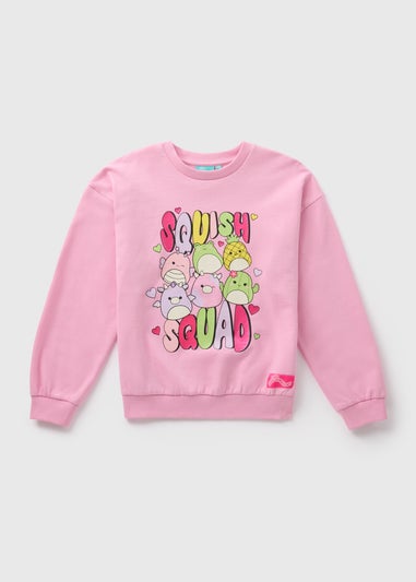 Squishmallows Girls Pink Sweatshirt (4-13yrs)