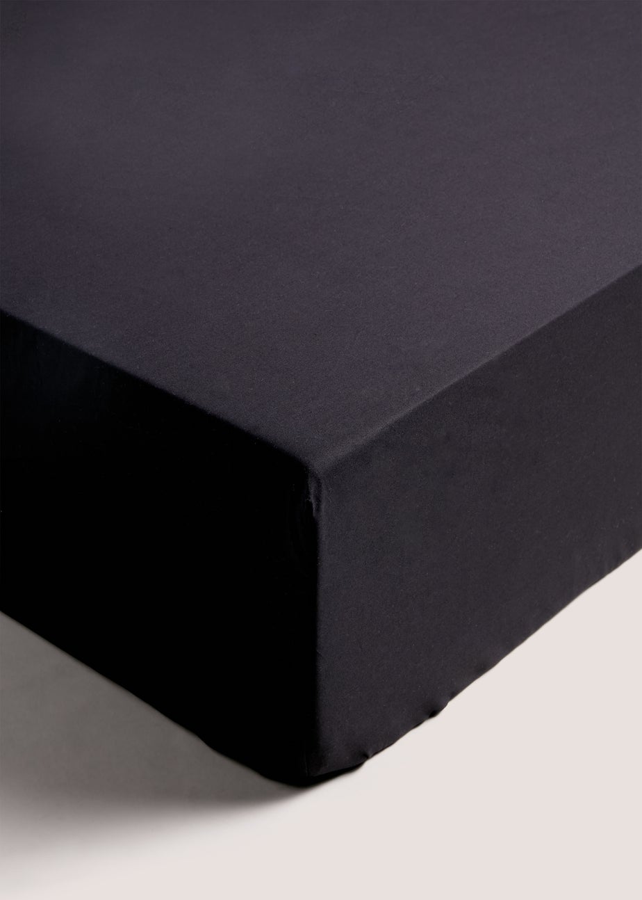 Black Deep Fit Bed Sheet.