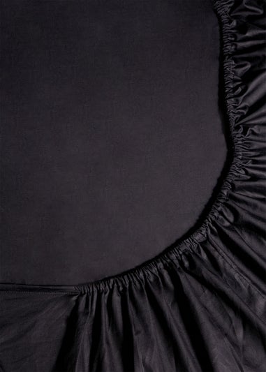 Black Deep Fit Bed Sheet.
