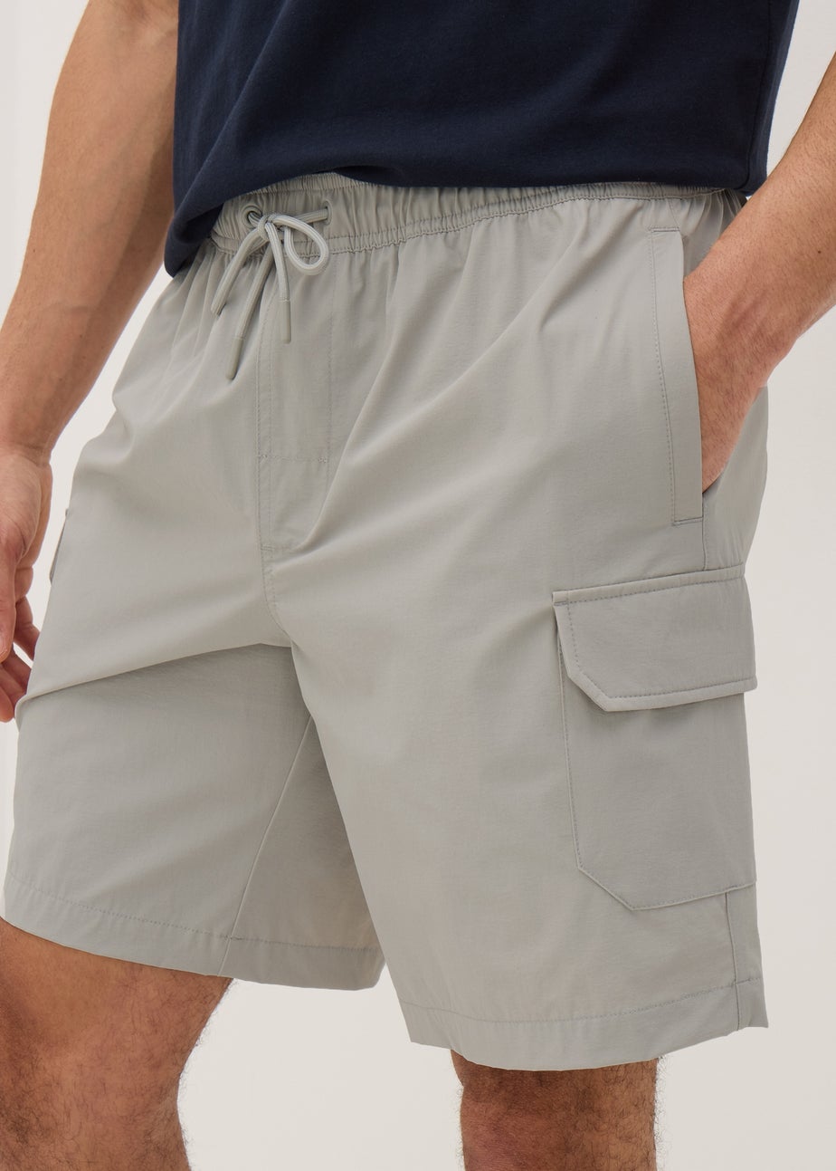 Ice Grey Smart Cargo Shorts