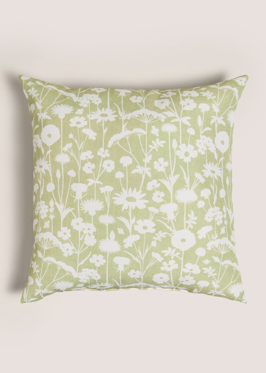 Outdoor Green Floral Cushion