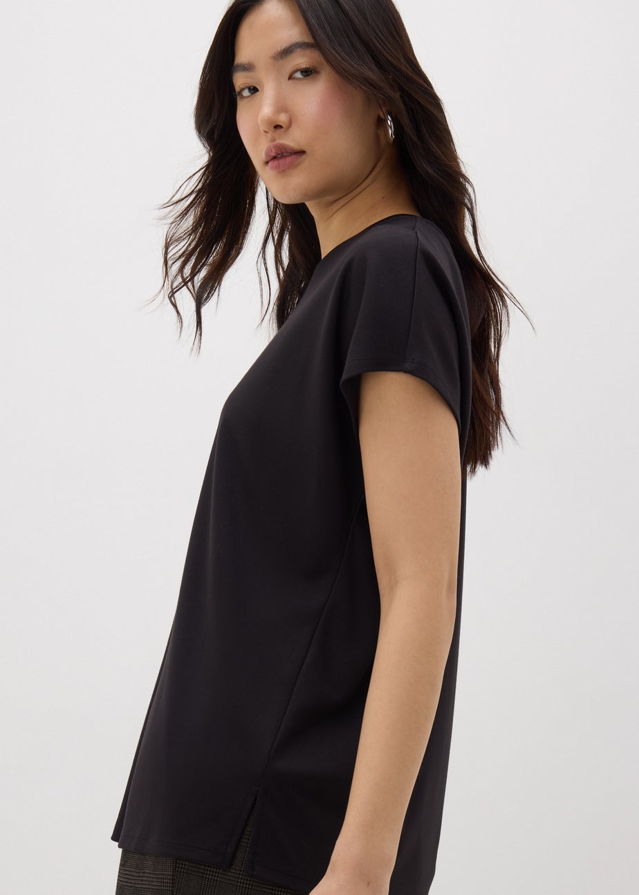 Black Seam Front T-Shirt
