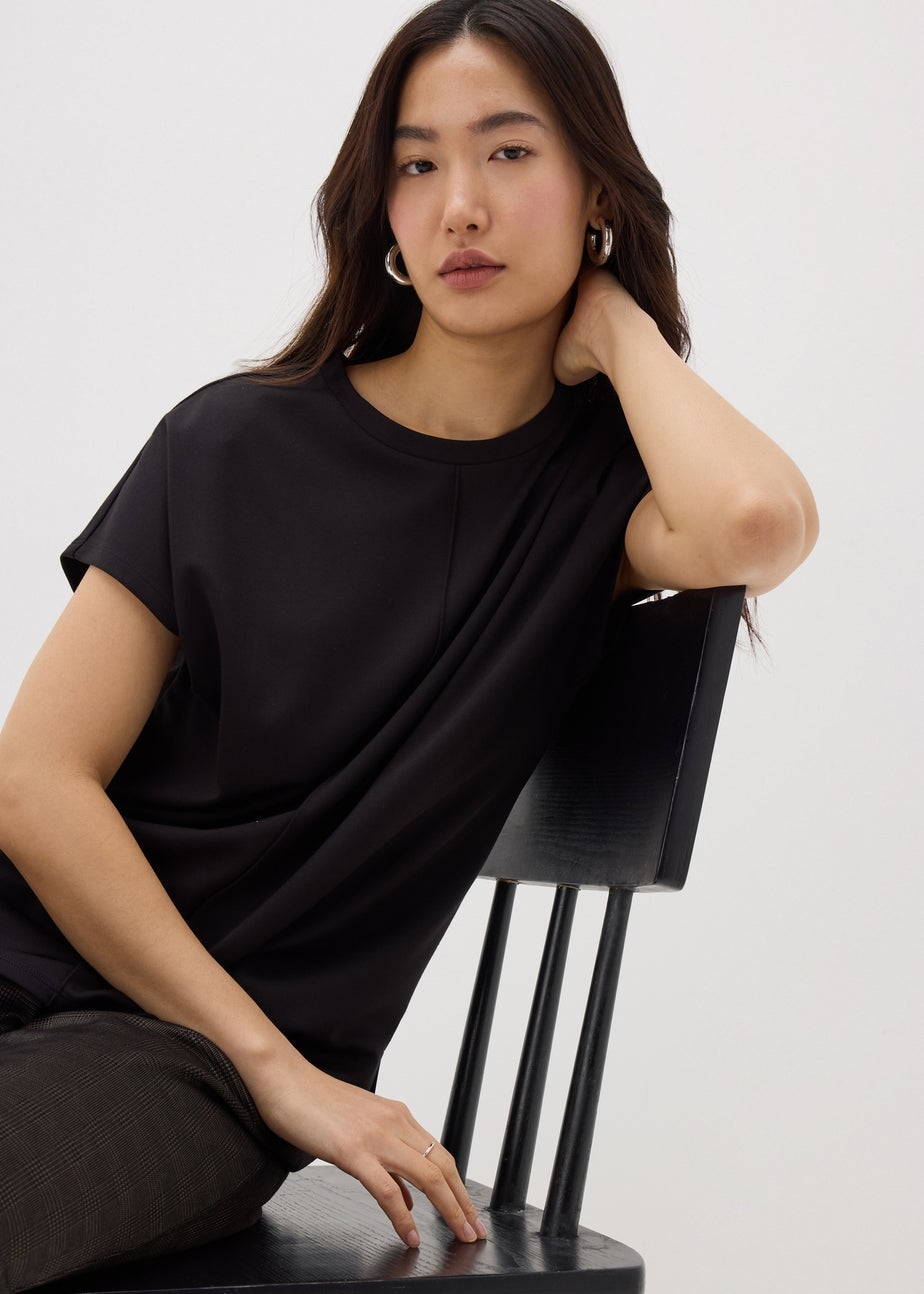 Black Seam Front T-Shirt