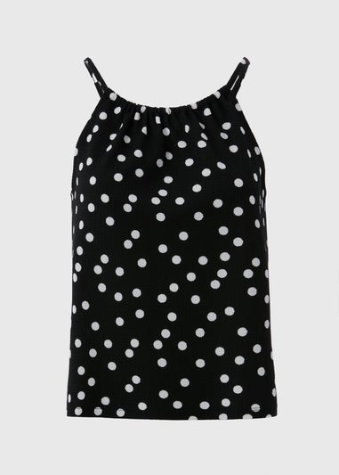 Black Spot Print Co Ord Cami Top