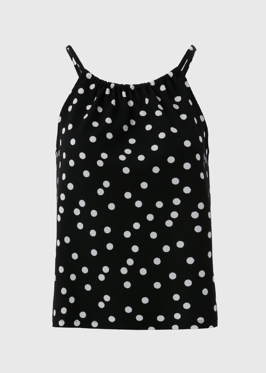 Black Spot Print Co Ord Cami Top