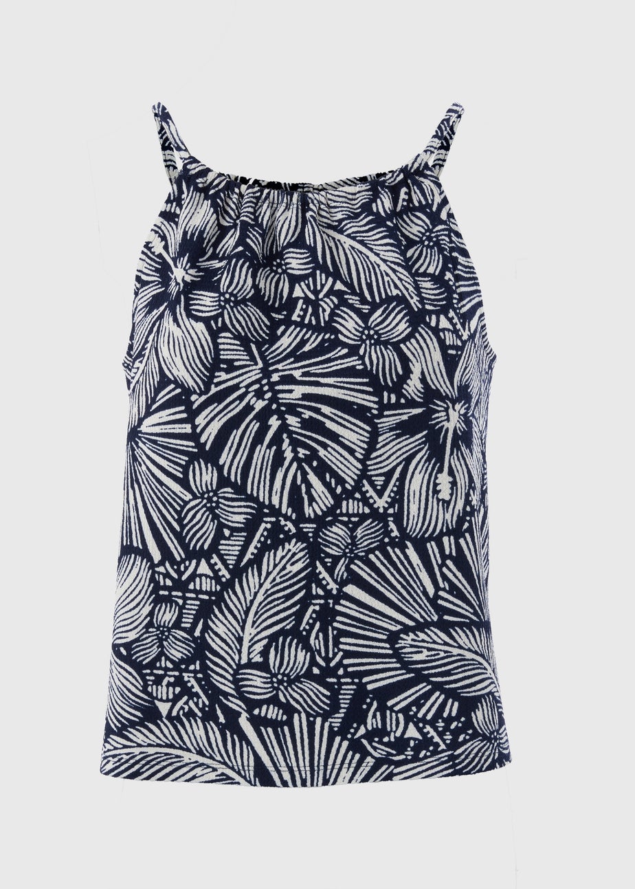 Navy Floral Cami Top