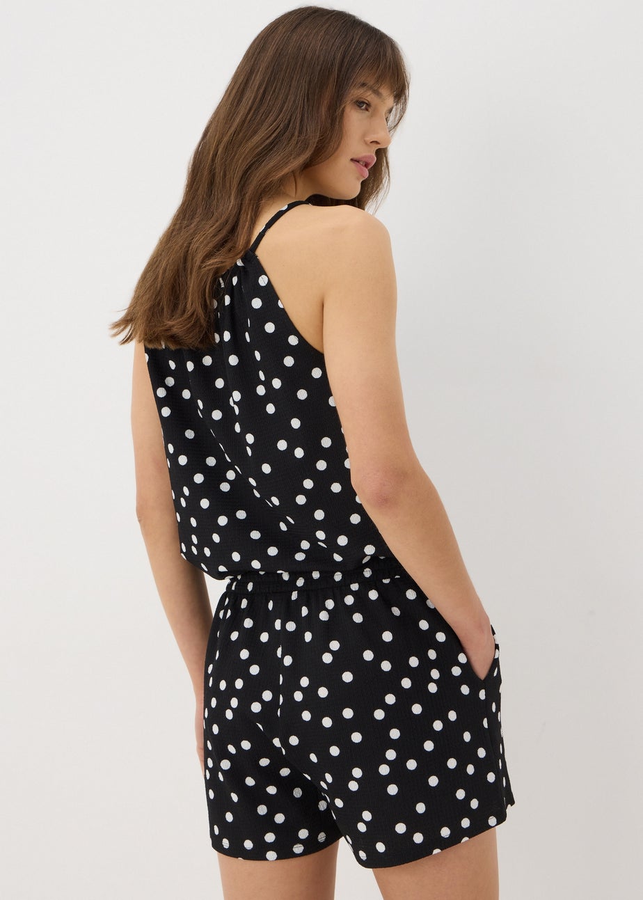 Black Spot Print Co Ord Shorts