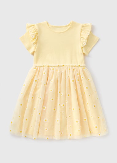 Girls Yellow Daisy Tutu Dress (1-7yrs)