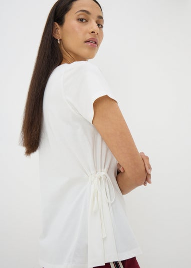 White Tie Side T-Shirt