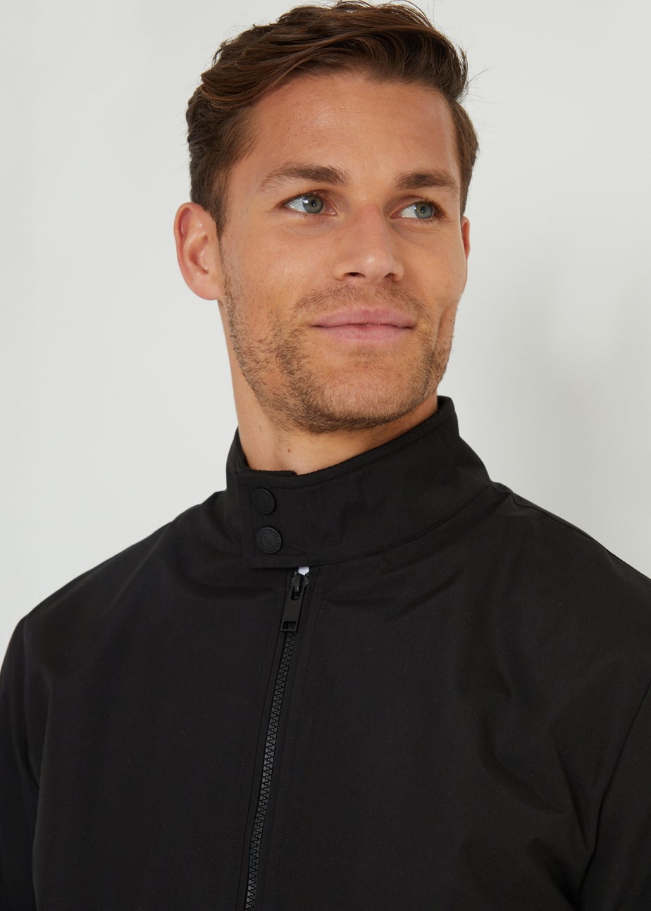 Threadbare Black Showerproof Harrington Style Jacket