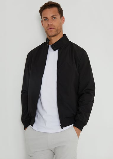 Threadbare Black Showerproof Harrington Style Jacket