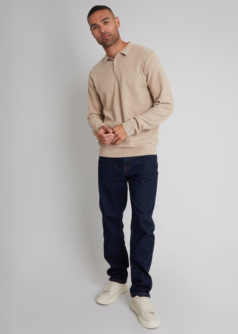 Threadbare Midnight Blue Straight Fit Jeans With Stretch