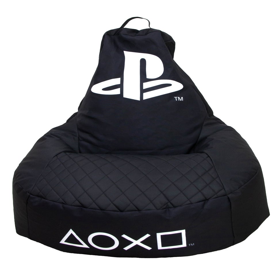 PlayStation High Back Black Lounging Gaming Bean Chair