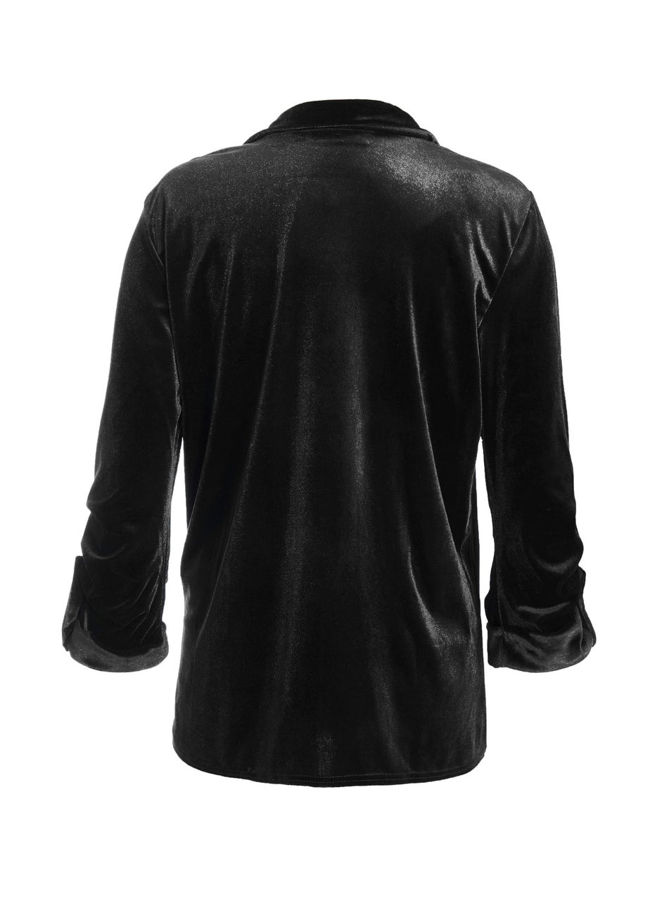 Quiz Black Velvet Blazer