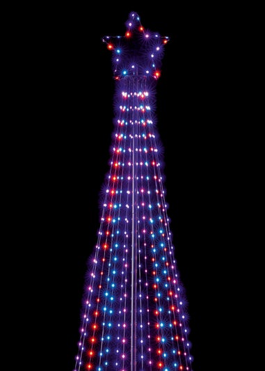 Premier Decorations Flexibright Pyramid Tree with 835 Rainbow LEDs 250m