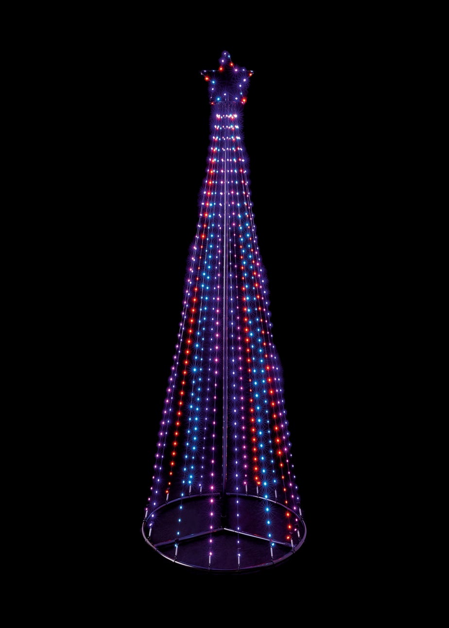 Premier Decorations Flexibright Pyramid Tree with 835 Rainbow LEDs 250m