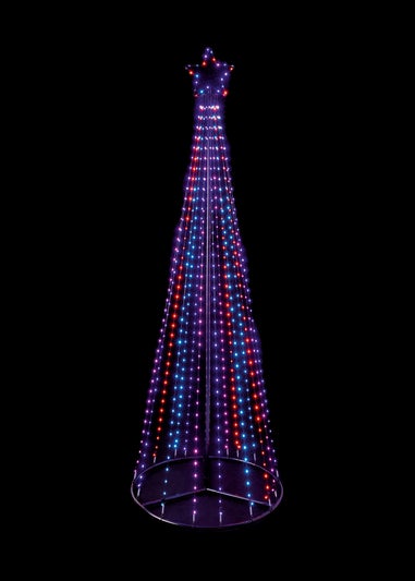 Premier Decorations Flexibright Pyramid Tree with 835 Rainbow LEDs 250m