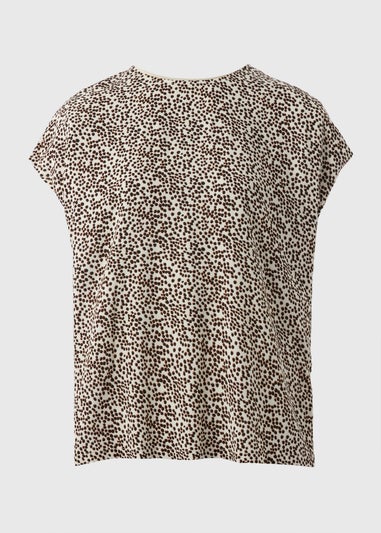 Et Vous Stone Animal Spot Front Jersey Back T-Shirt