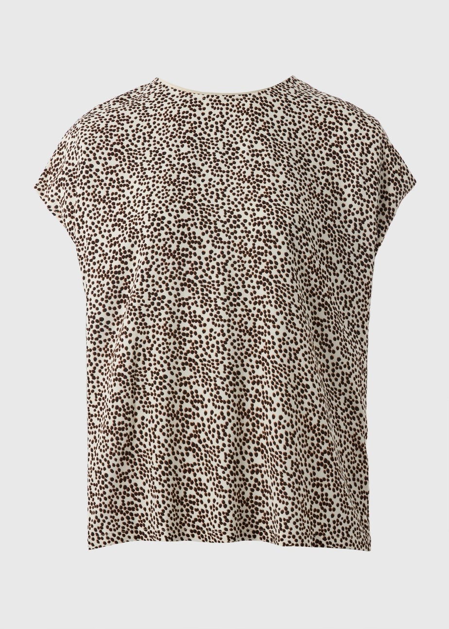 Et Vous Stone Animal Spot Front Jersey Back T-Shirt