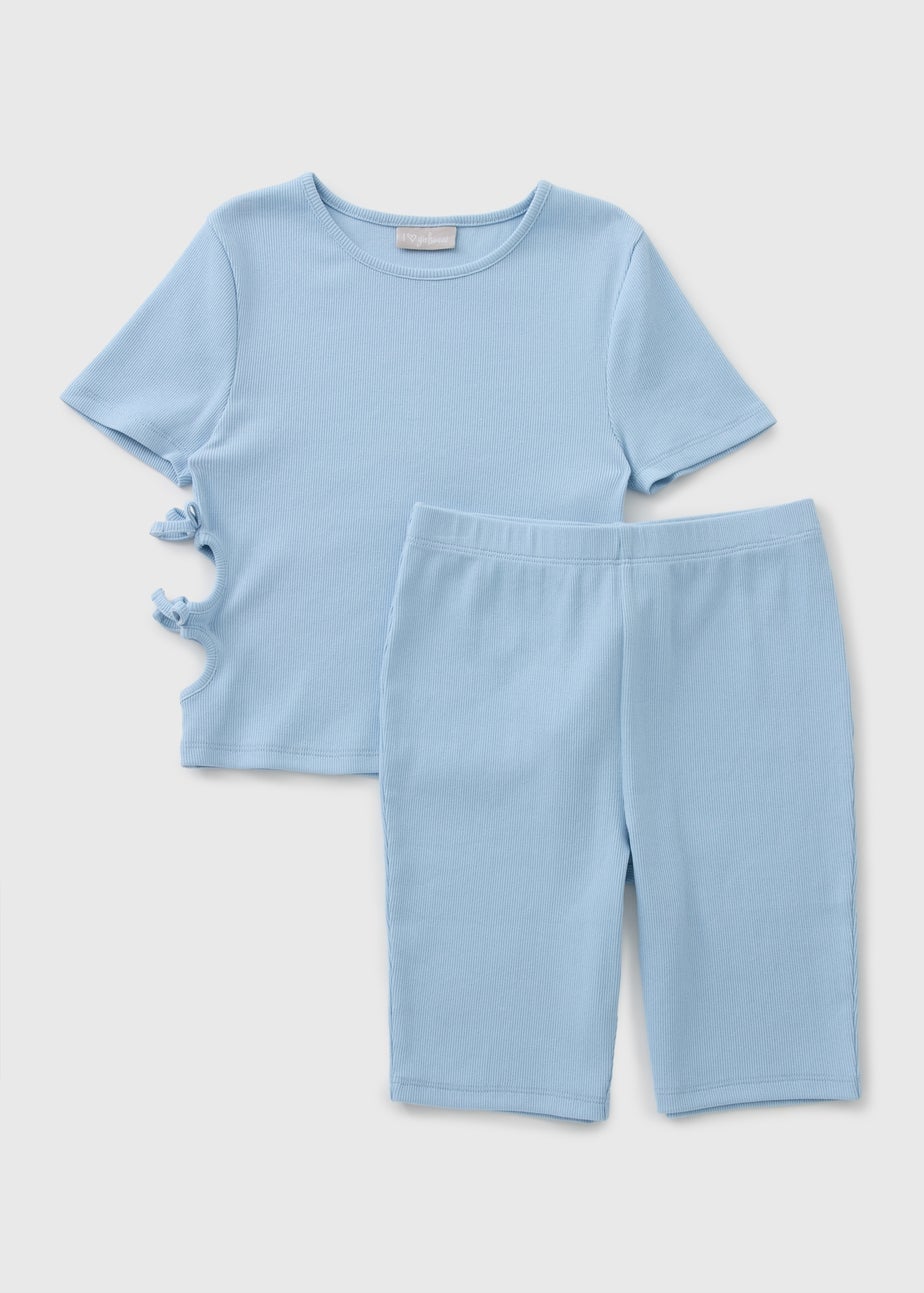 Girls Cut Out T-Shirt & Shorts Set (7-15yrs)