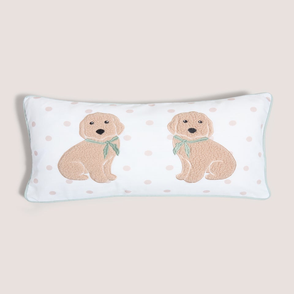 Cockapoo Boucle Embroidered Cushion