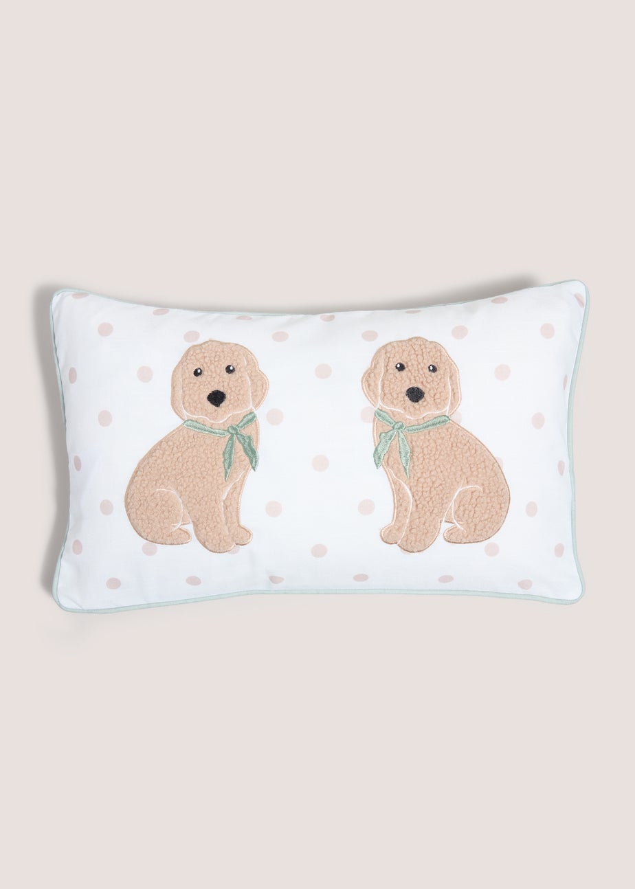 Cockapoo Boucle Embroidered Cushion