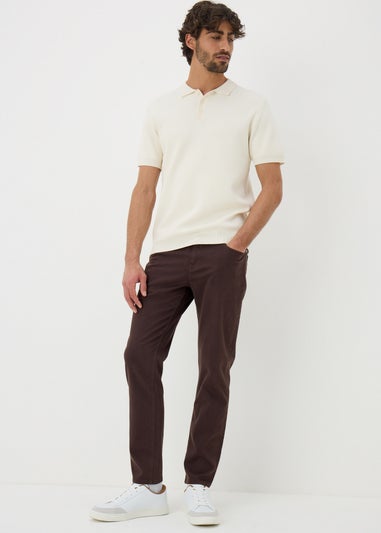 Brown Garment Dye Jeans