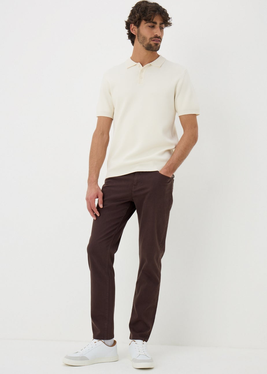 Brown Garment Dye Jeans