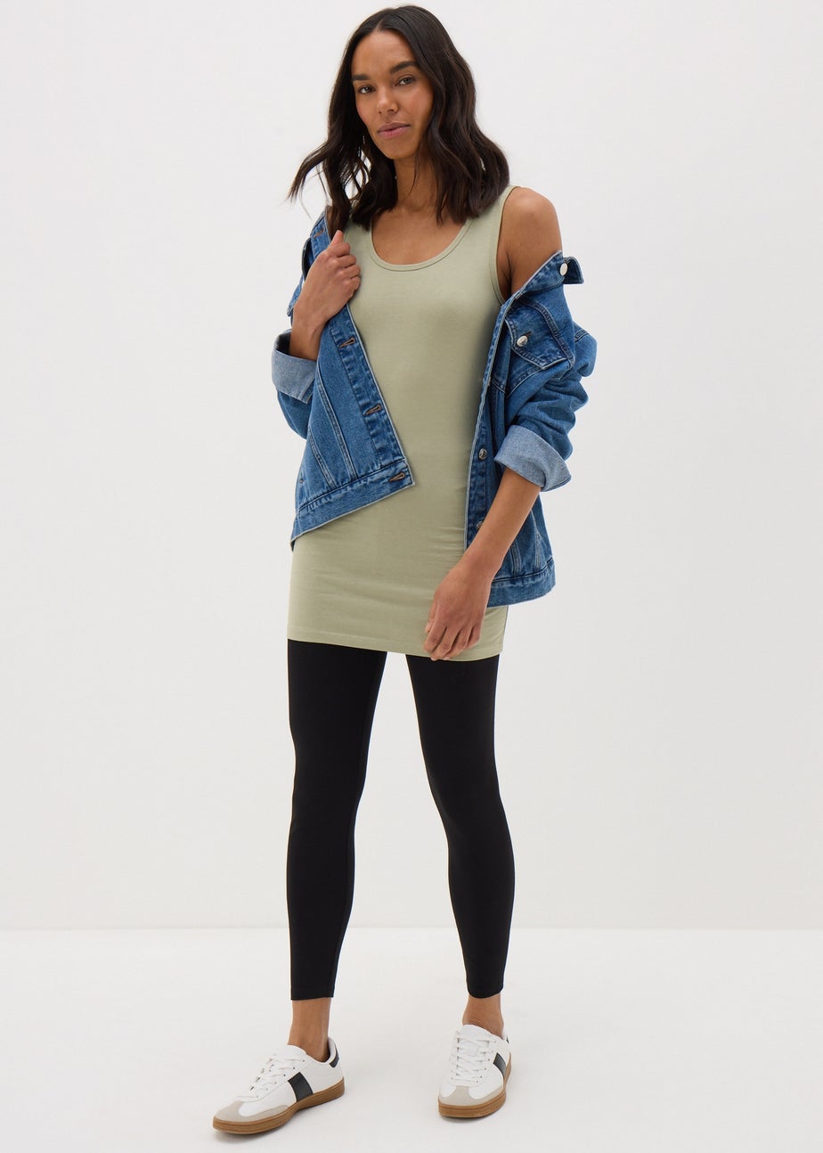 Green Longline Vest Top